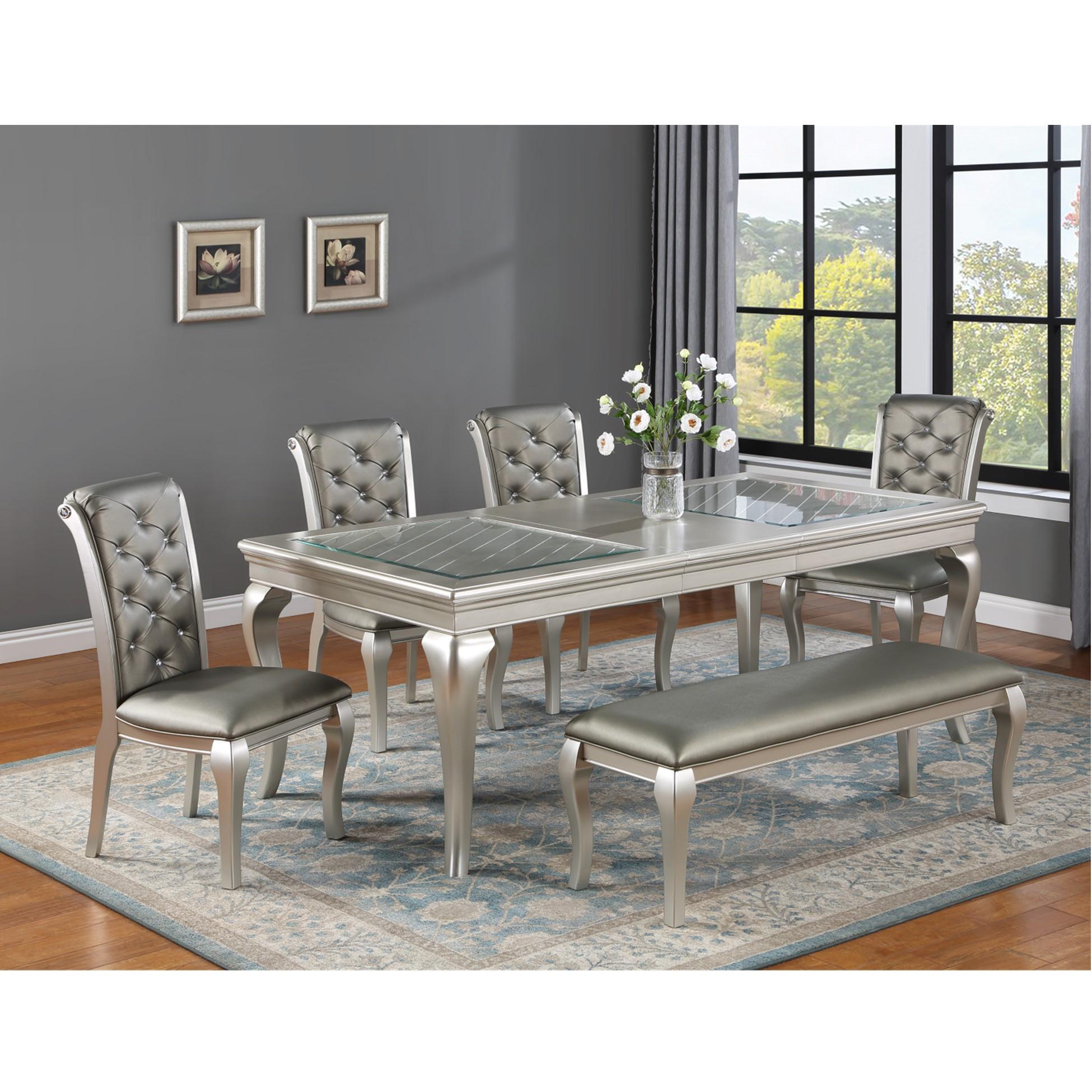Rent to Own Woodhaven 6 Piece Caldwell Dining Set with Bench at Aaron